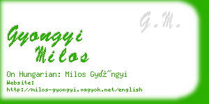 gyongyi milos business card